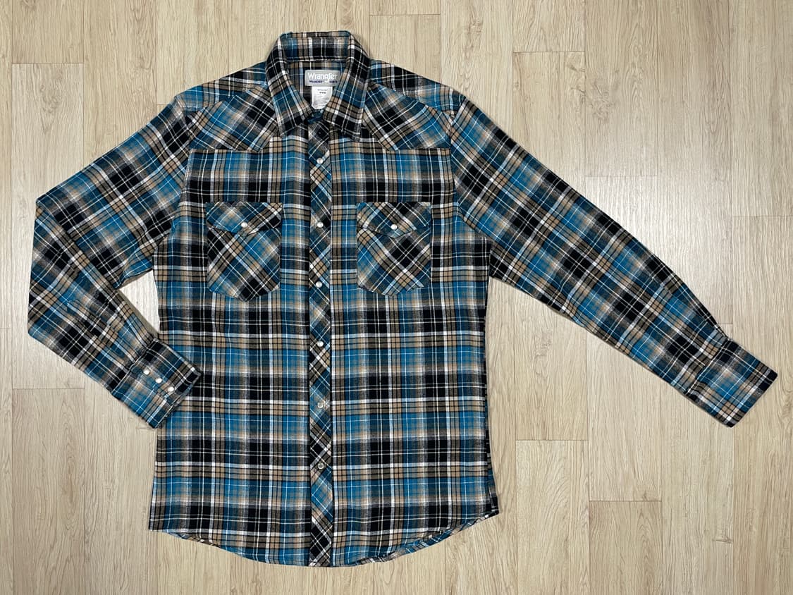 100) 90's 랭글러 플란넬 웨스턴셔츠(데드스탁)RRL&LVC&폴로 상품이미지1