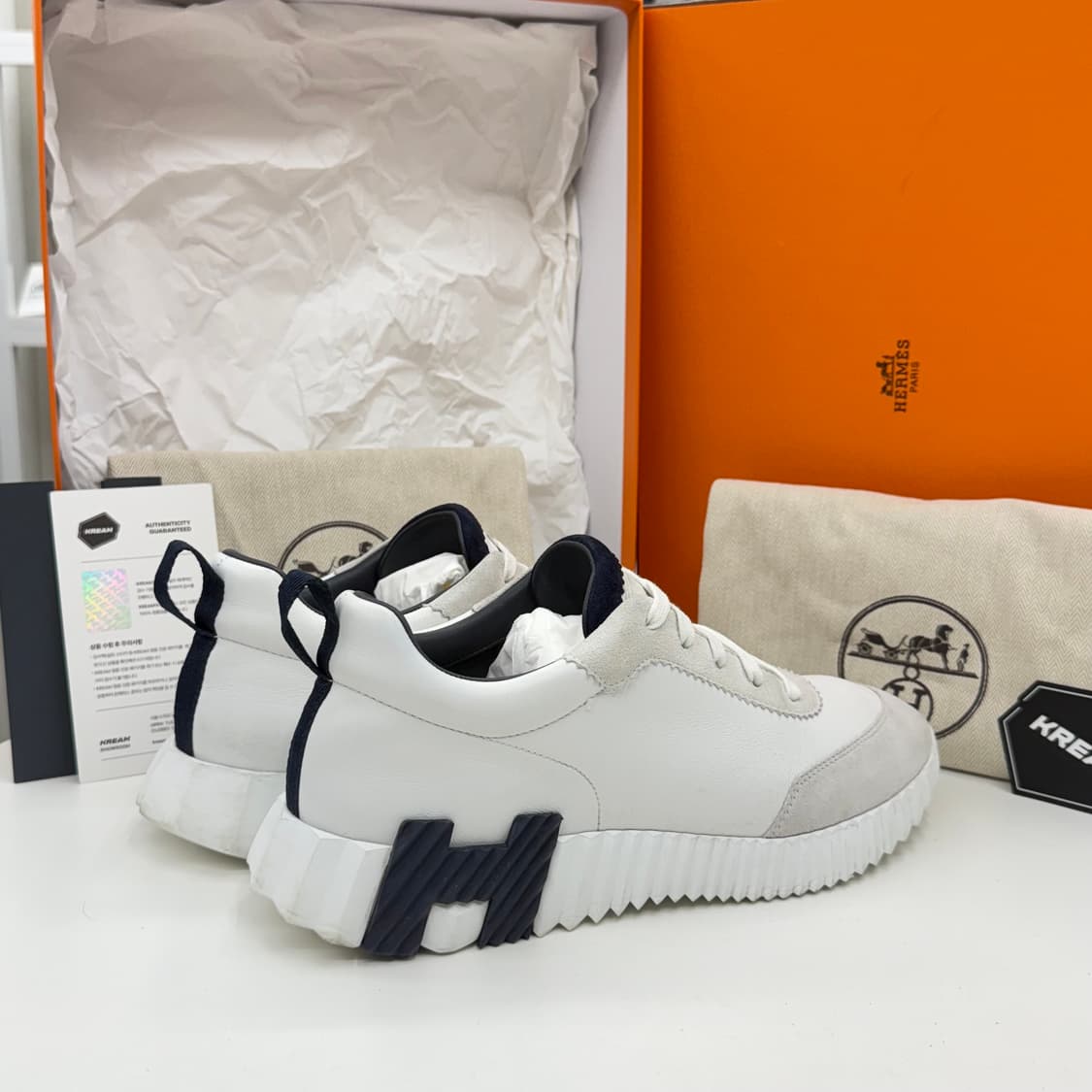 [41.5] 에르메스 카프스킨 바운싱 스니커즈 상품이미지2