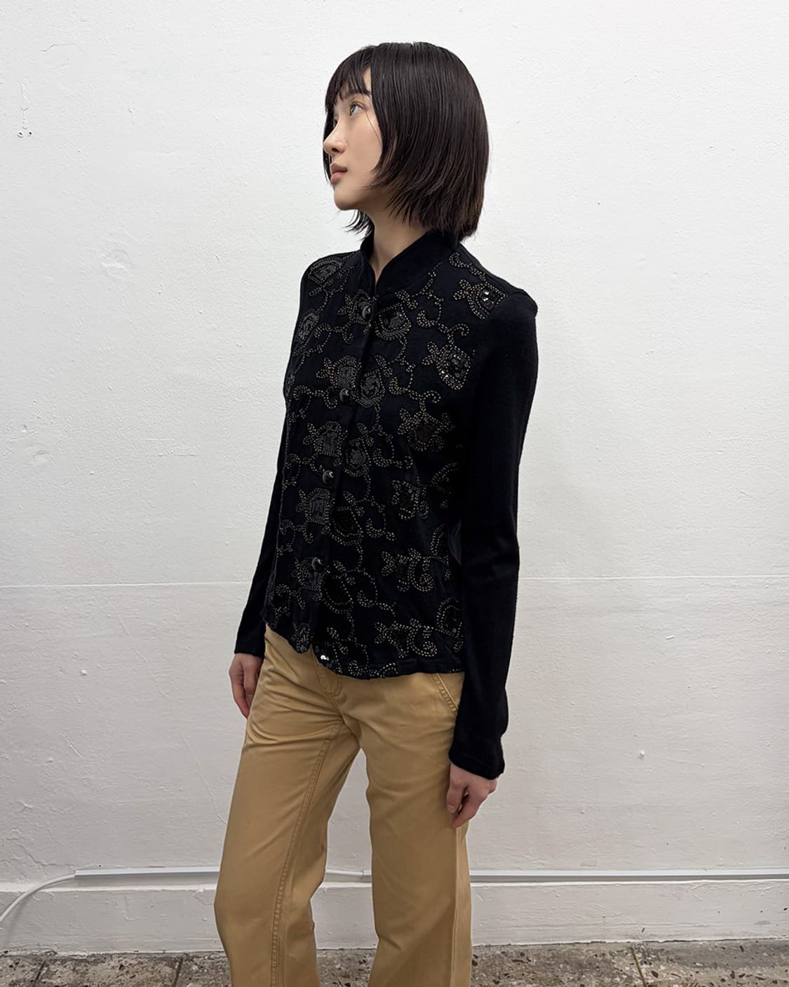 빈티지 세퀸 디테일 니트 자켓 상품이미지3