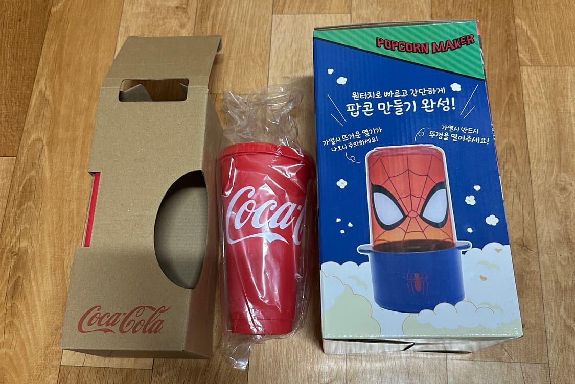 마블 스파이더맨 팝콘 메이커 , 코카콜라 콜드컵  상품이미지2