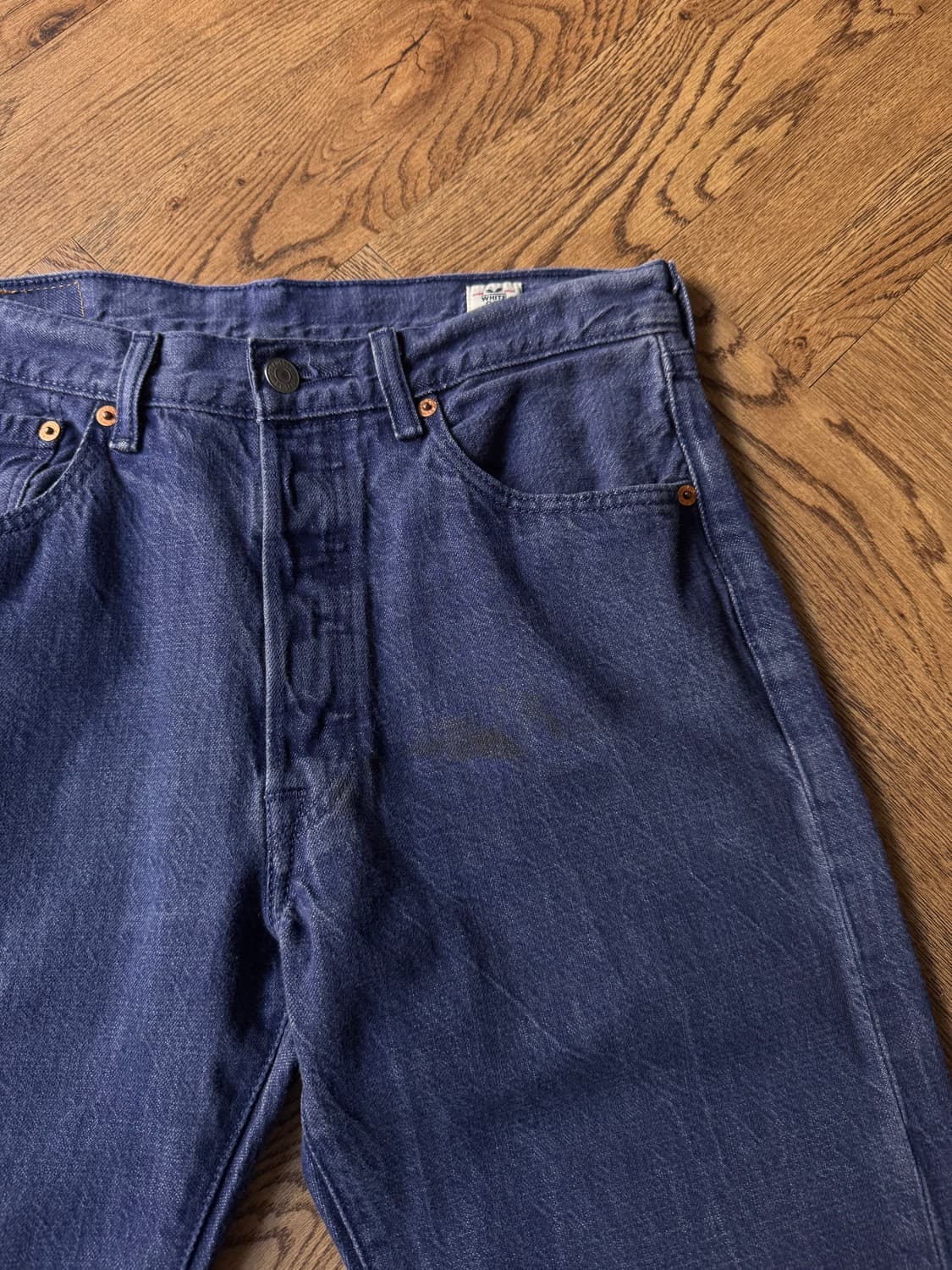 [32]리바이스 501 빈티지 워싱 스트레이트 콘밀 데님 팬츠 상품이미지3