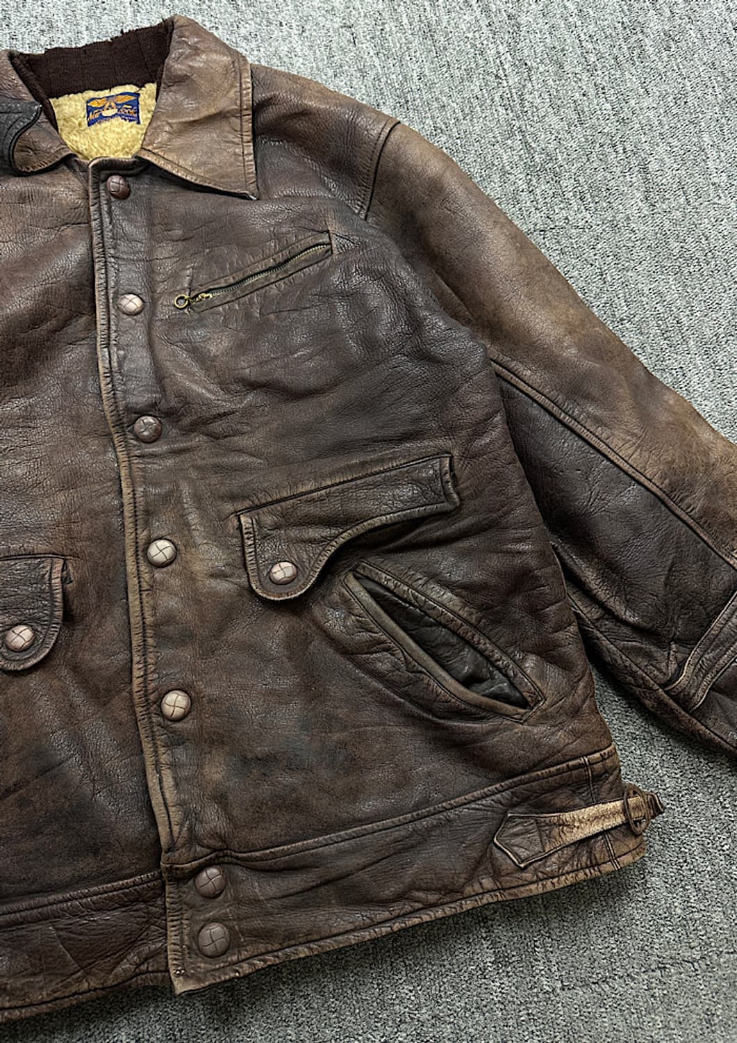 리얼 빈티지 레더 자켓  상품이미지2