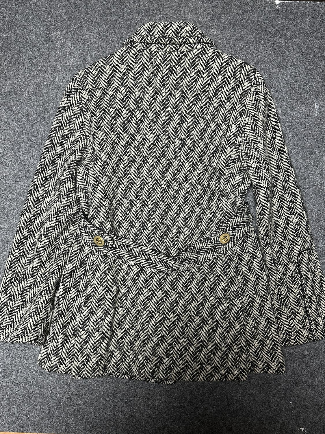 COACH 헤링본 울 더블코트 S (실크 안감)  상품이미지6