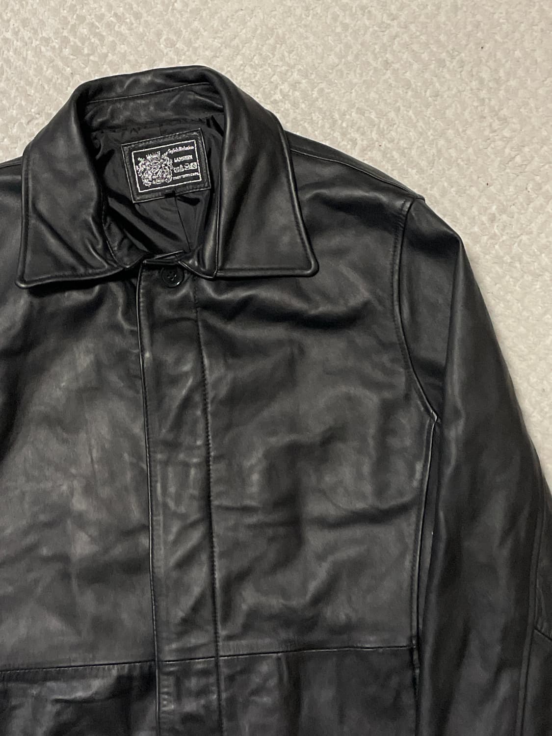 웨스턴 무드 램스킨 양가죽 레더 카 코트 상품이미지4