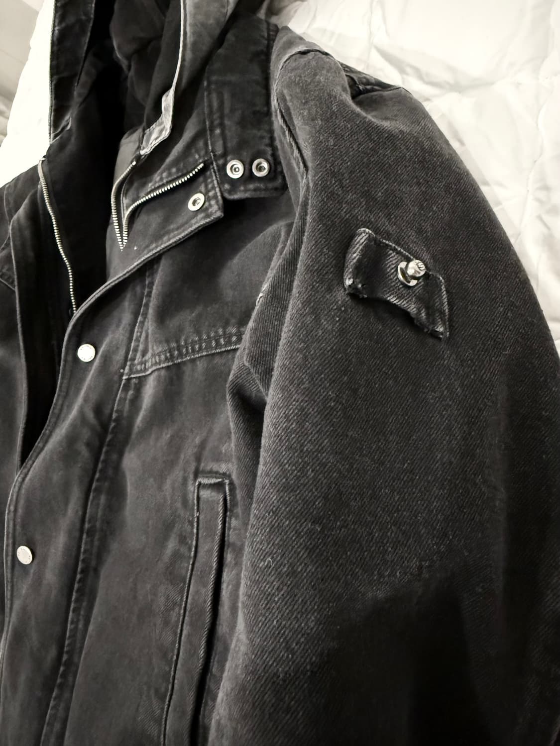 시리즈 데님 후드 트러커 블랙 상품이미지4