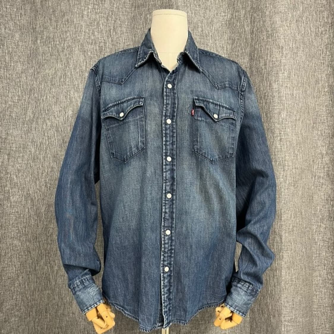 리바이스 웨스턴 스냅 데님 셔츠/#3572 상품이미지1