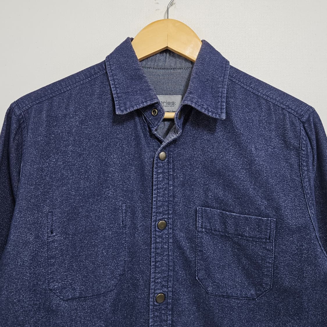 100-105 시리즈 양면 데님 샴브레이 워크셔츠 상품이미지4