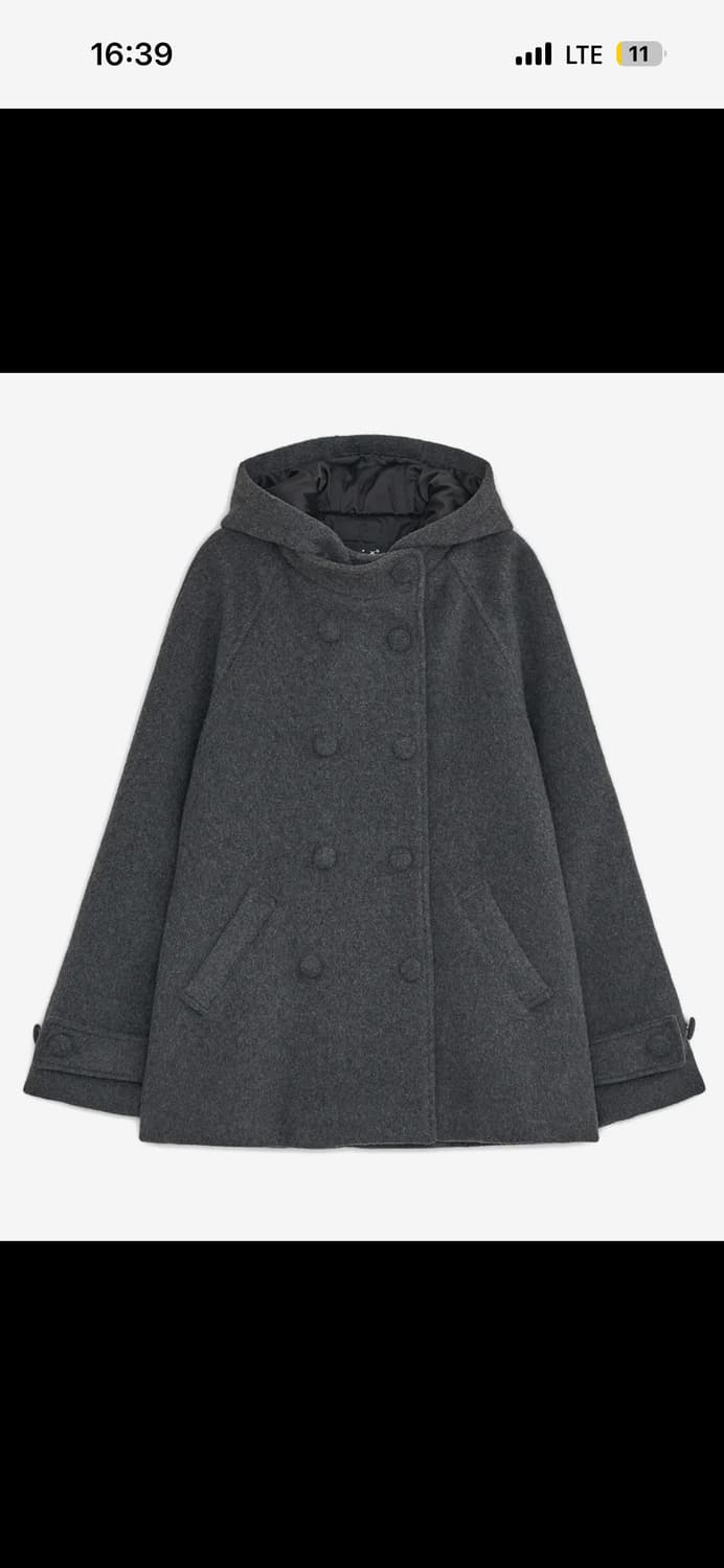 허그유어스킨 후드 하프 코트 상품이미지1