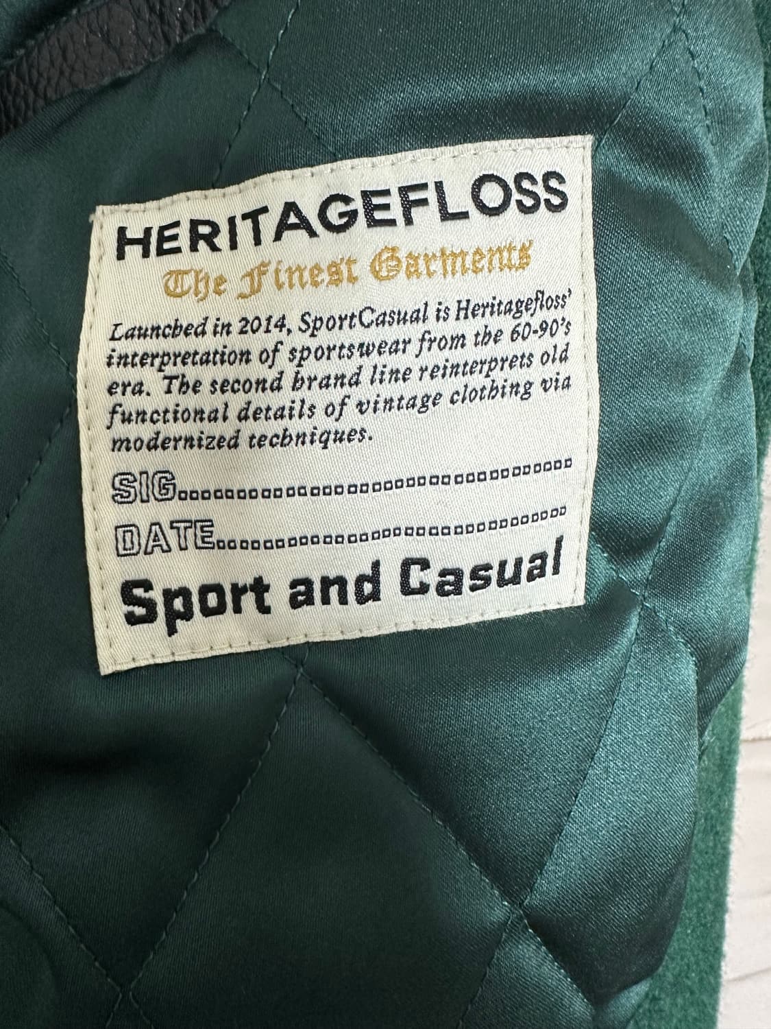 헤리티지 플로스 울 바시티 자켓 M 상품이미지4