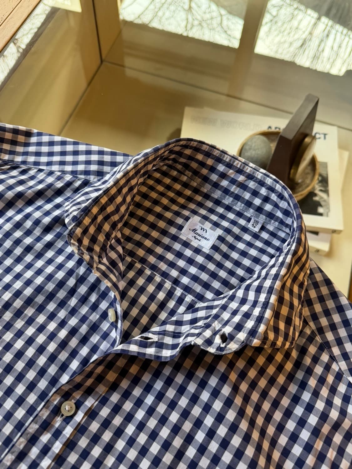 마리아노 깅엄 체크 셔츠 100 상품이미지9