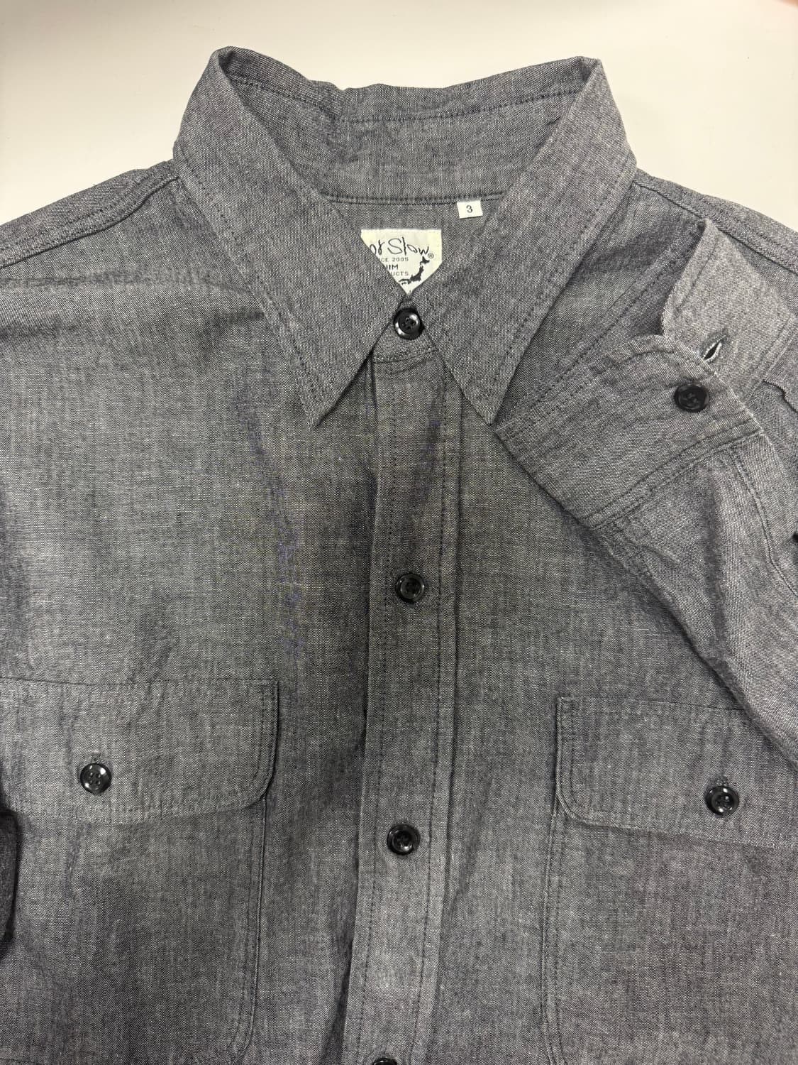 Orslow - Chambray Work Shirt - Black 상품이미지1