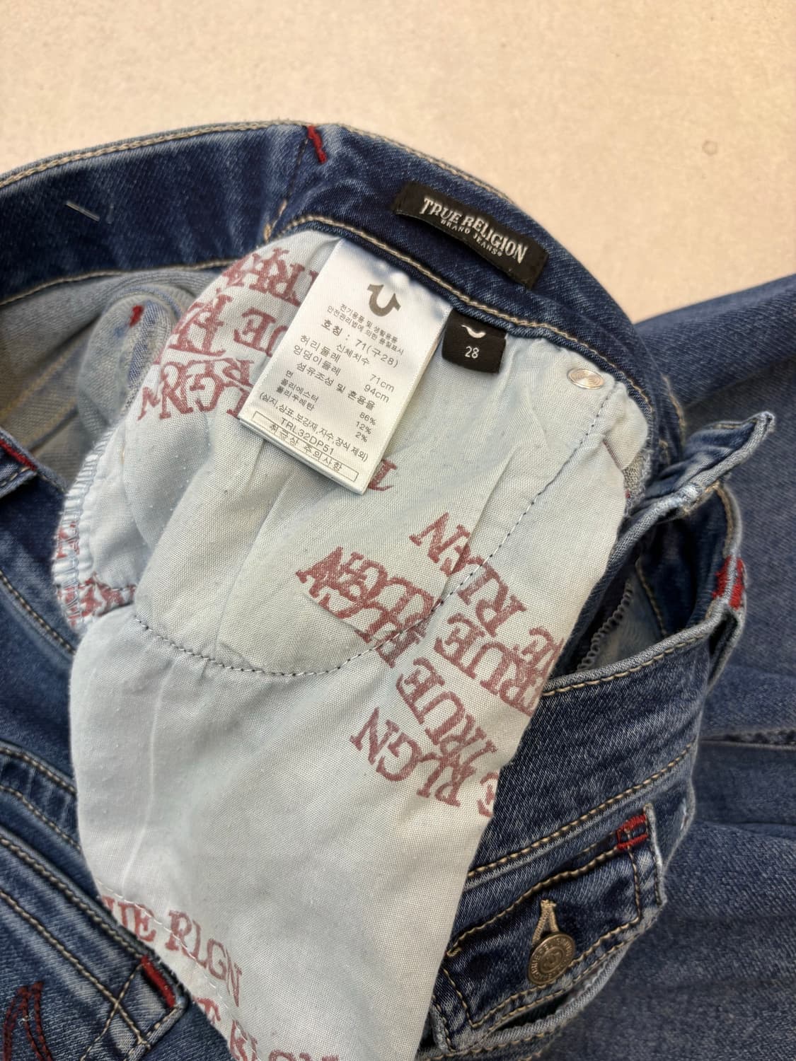 트루릴리전 월드투어 와이드 데님 상품이미지8