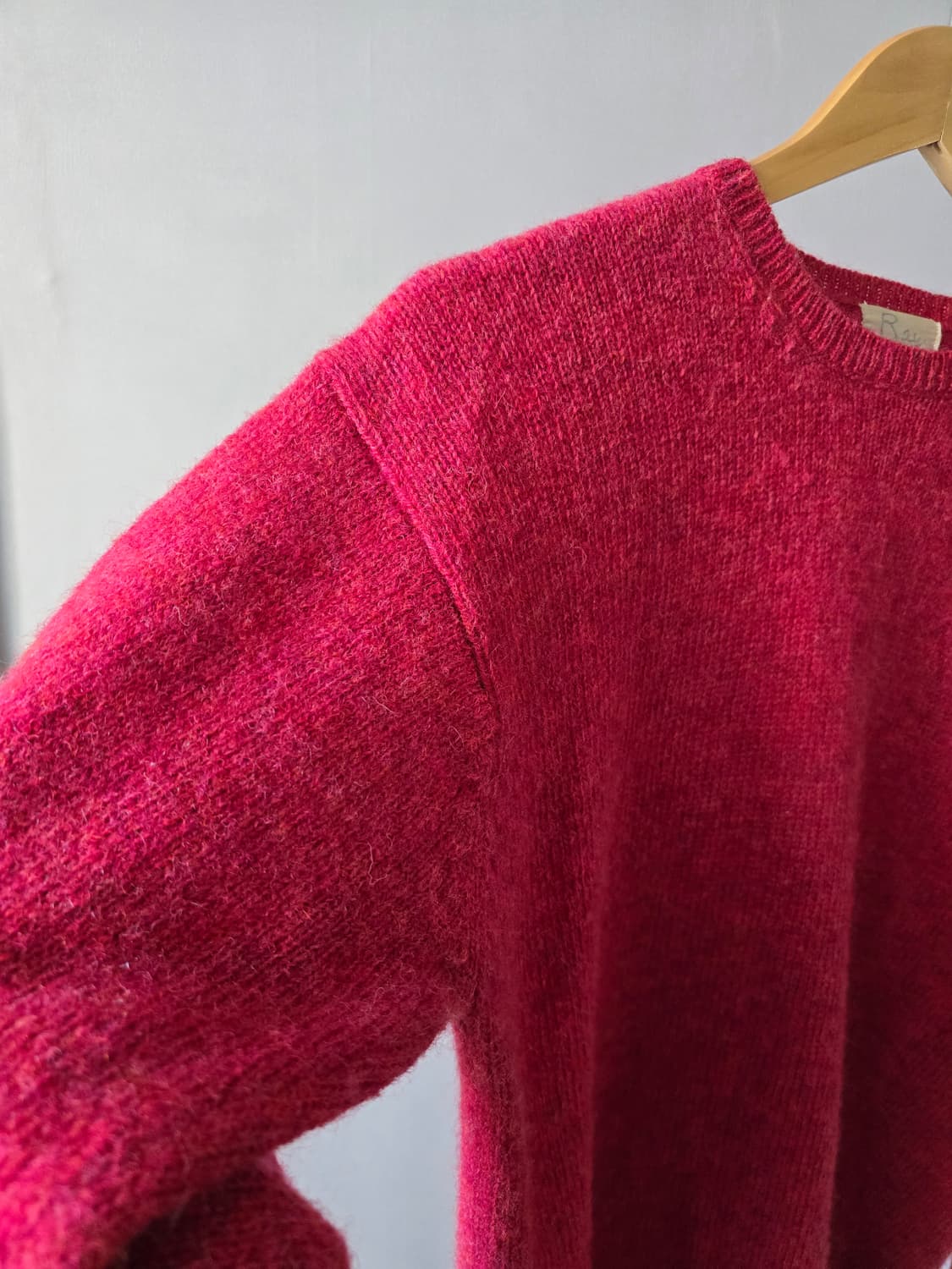 Ray BEAMS 울100% 멀티컬러 쉐기독 텍스처 니트 상품이미지3