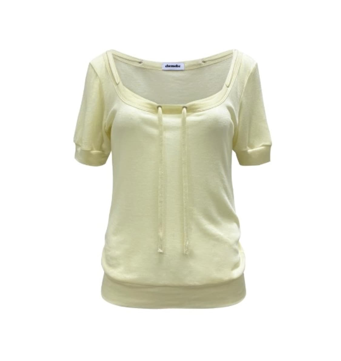체메씨 LOW-NECK STRAP TOP (YELLOW) 상품이미지1