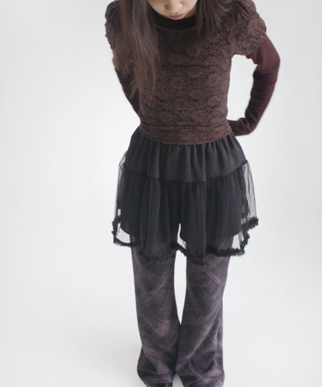lace puff T-shirt 상품이미지2