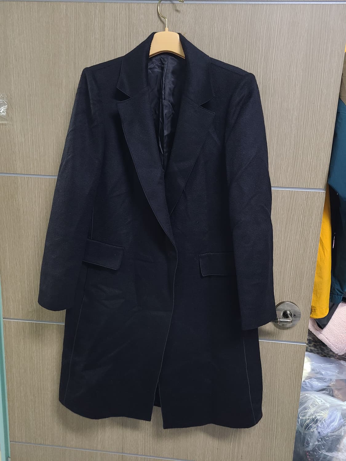 캐시미어100 블랙코트 지블링 코트 이태리원단 상품이미지1
