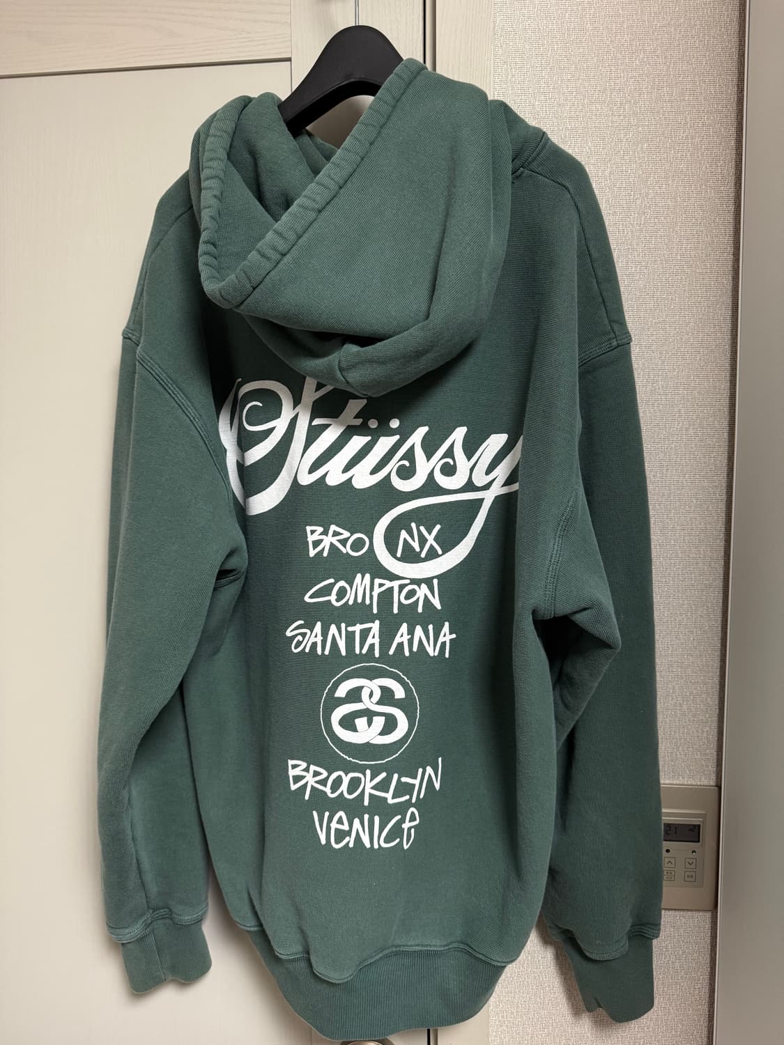 스투시 월드투어 후드티 그린M 상품이미지3