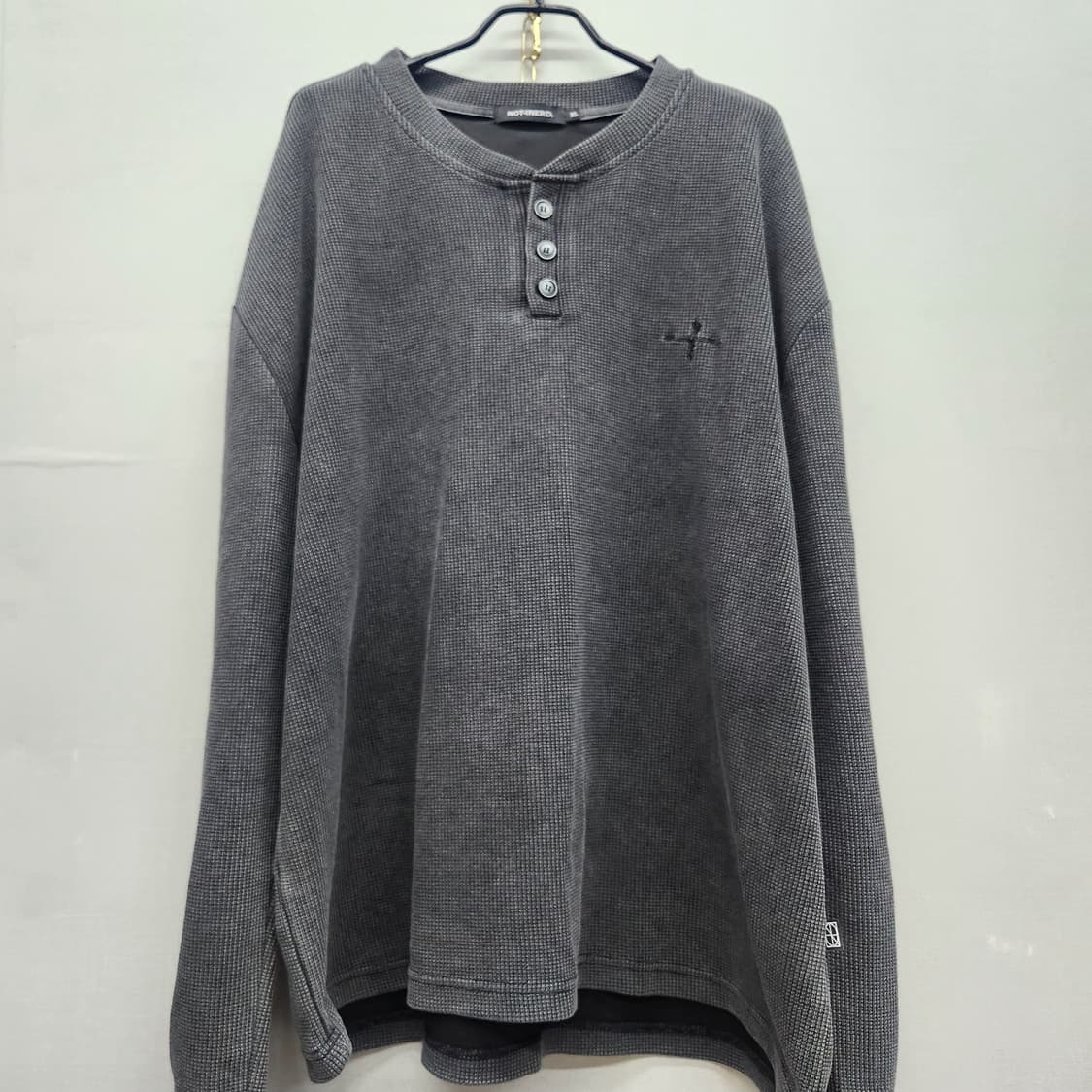 낫포너드 로고 와플 소매디테일 헨리넥 롱슬리브 XL(2XL) 상품이미지1