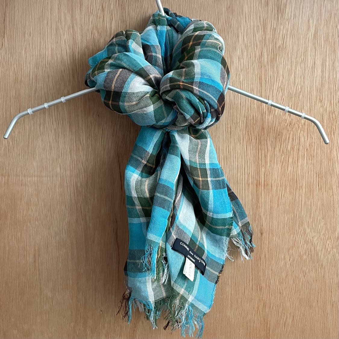 꼼데가르송 옴므 체크 패턴 머플러 상품이미지1