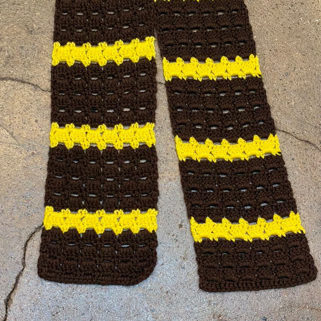 90s 미국 빈티지 니트 스트라이프 뜨게 머플러 목도리 상품이미지3