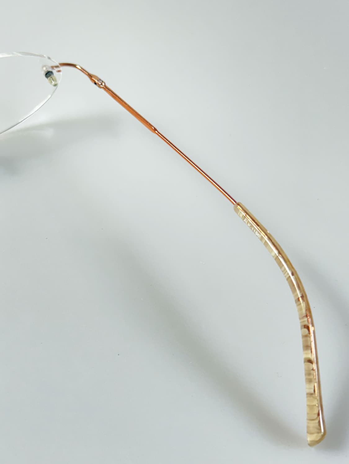 90s 일본제 ALOOK 무테 오벌 프레임 빈티지 안경 상품이미지6