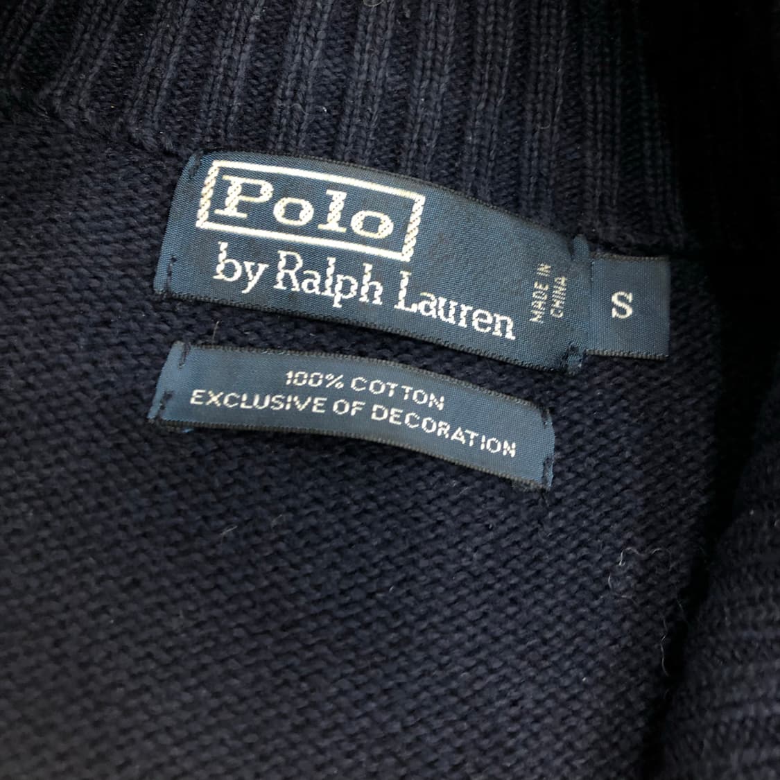 폴로 랄프로렌 네이비 코튼 하프집업 니트 상품이미지4