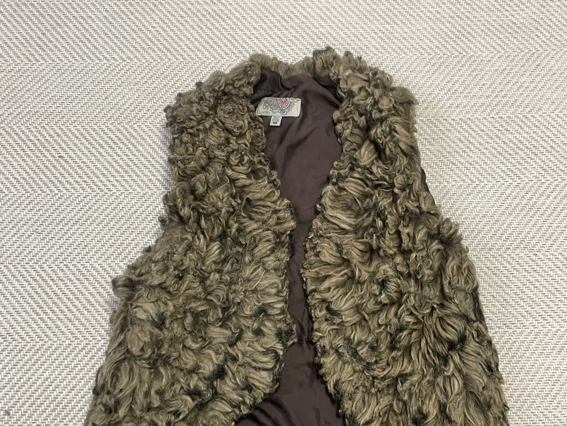 에콜레 텍스처 컬리 보헤미안 퍼 베스트 J03413 상품이미지3