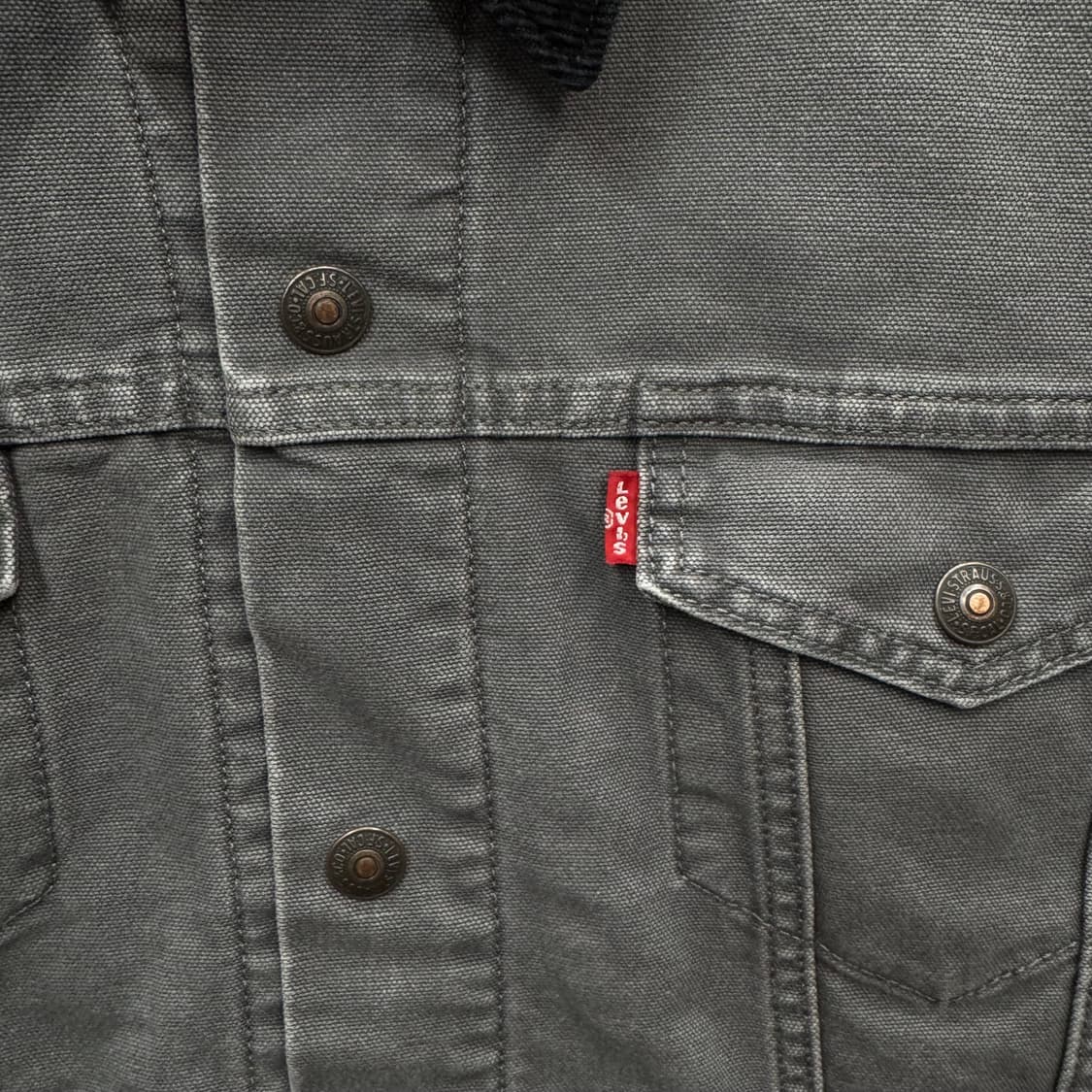 리바이스 타입 3 데님 트러커 자켓 플란넬 안감 포인트 그레이 상품이미지5