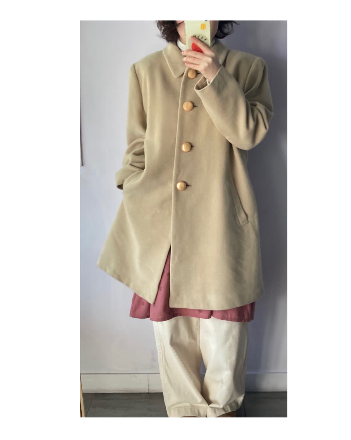 일본빈티지) 앙고라100 울 코트 / made in Japan 상품이미지2