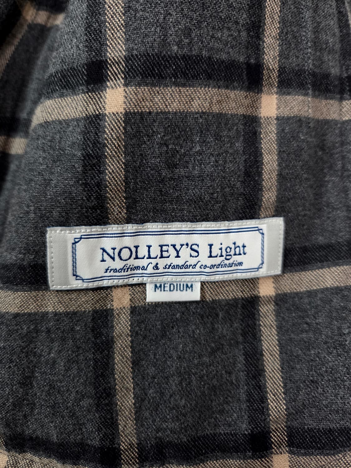 NOLLEY'S Light 차콜 그레이 플란넬 체크 블레이져 상품이미지9