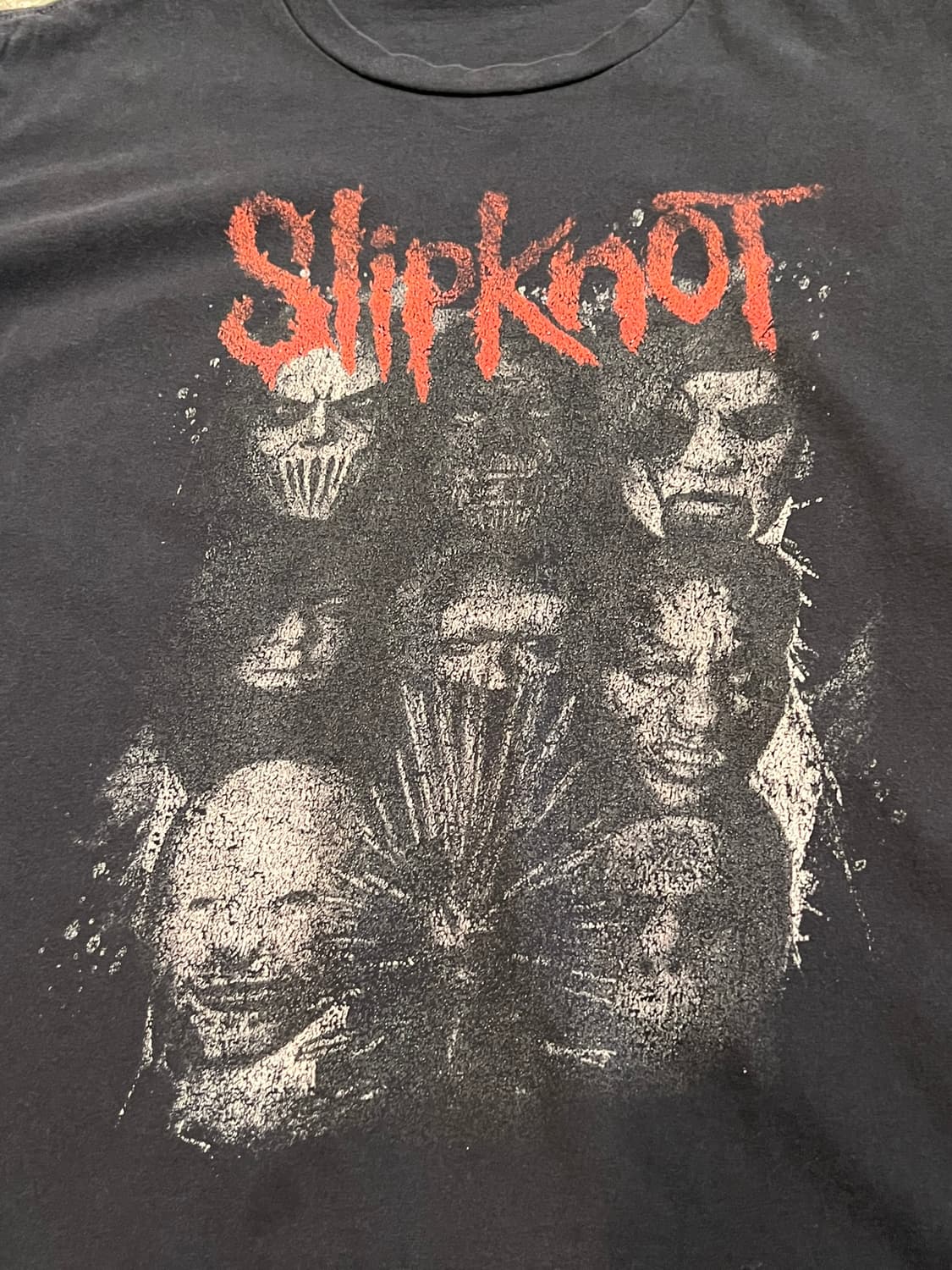[L] 슬립낫 프린팅 페이딩 빈티지 밴드티 블랙 상품이미지8