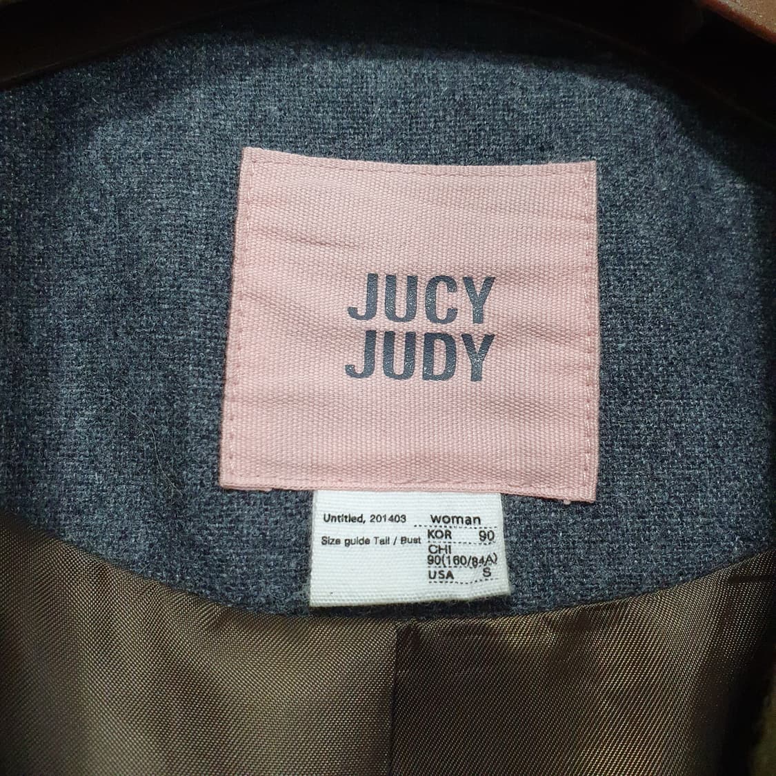 (90) JUCY JUDY 카키 더블 울 코트 상품이미지4