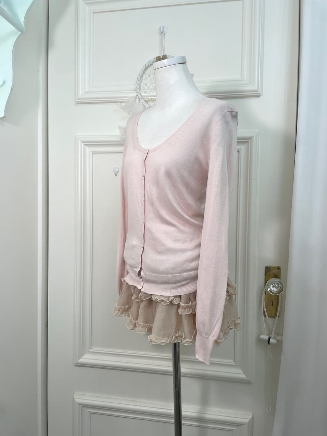strawberry pink long sleeve cardigan 상품이미지2