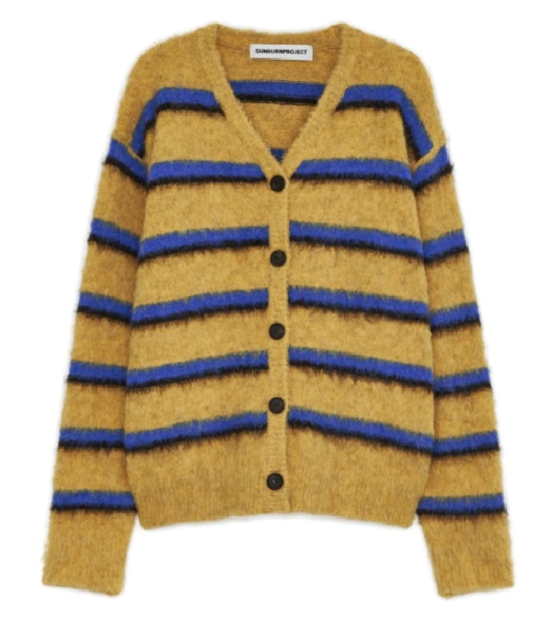 [새제품] 썬번프로젝트 스트라이프 옐로우 가디건 상품이미지1