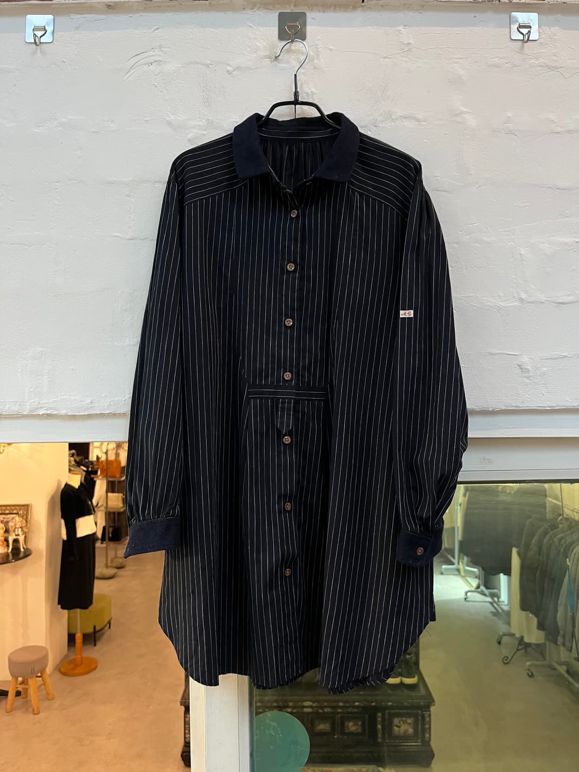 Genre Made In Japan Navy 스트라이프 셔츠 탑 40 상품이미지1
