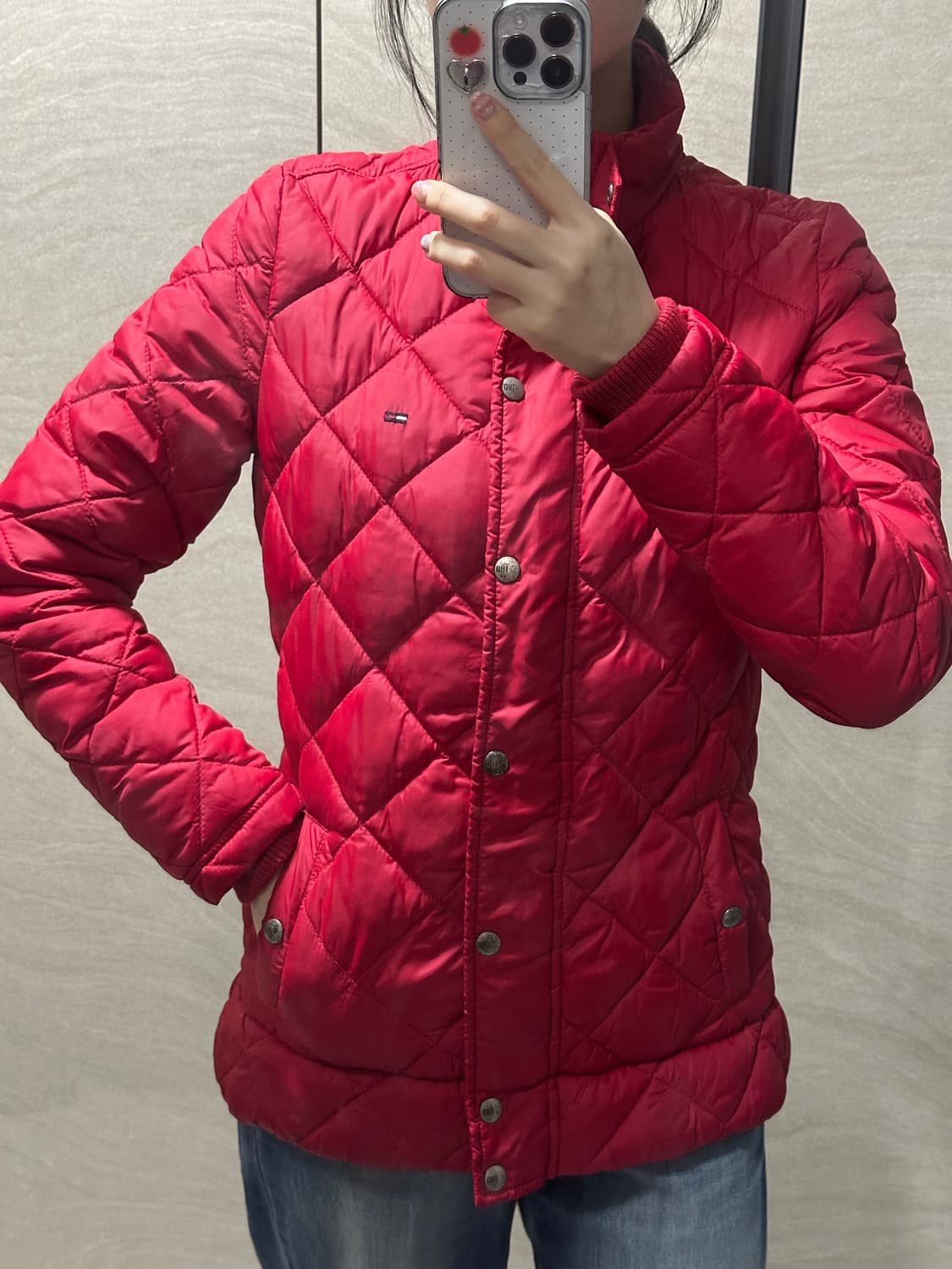 타미 힐피거 퀼팅 자켓 / 레드 / XS 상품이미지1
