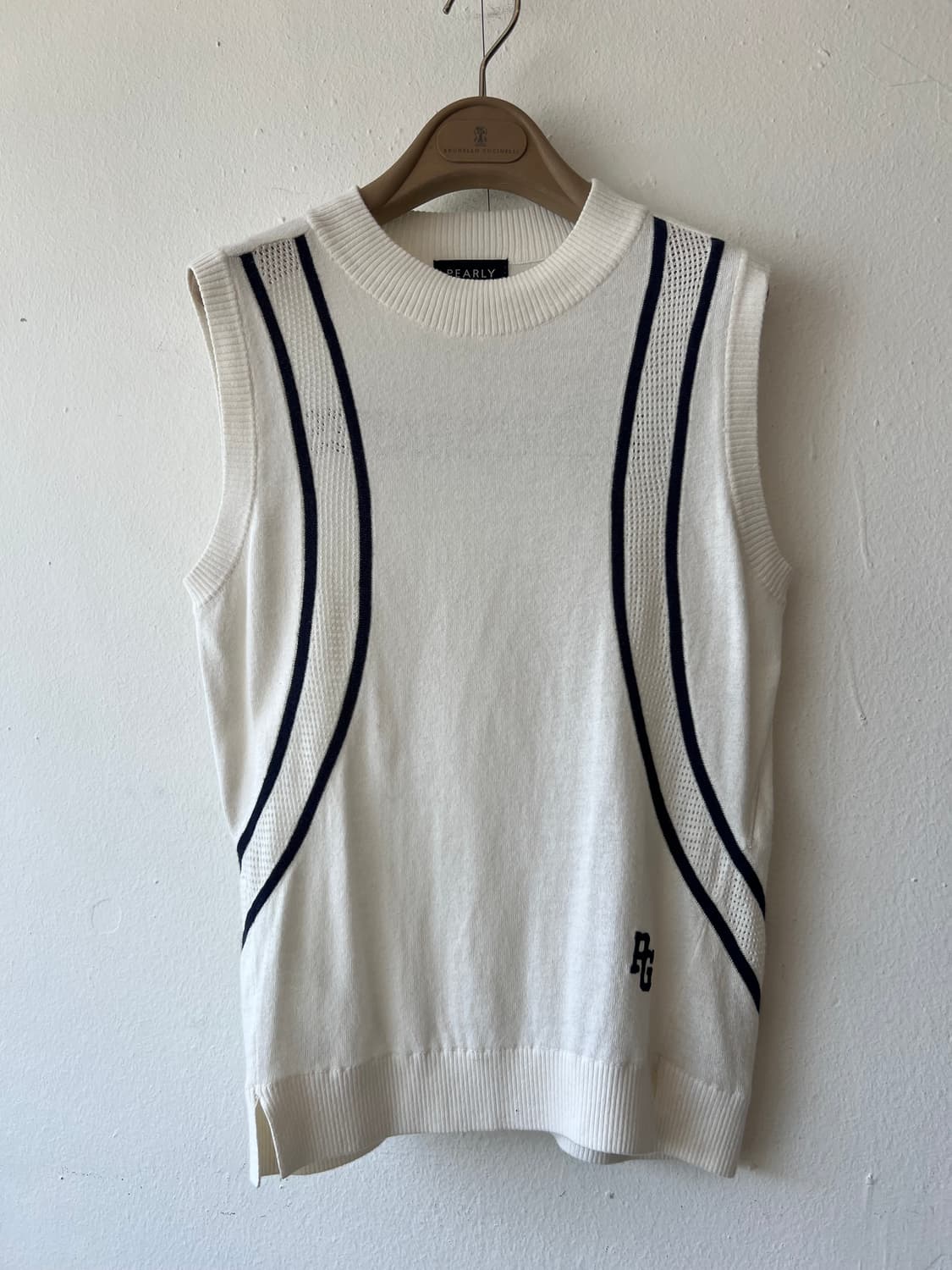 파리게이츠 여성 아이보리 골프조끼 니트조끼 상품이미지2