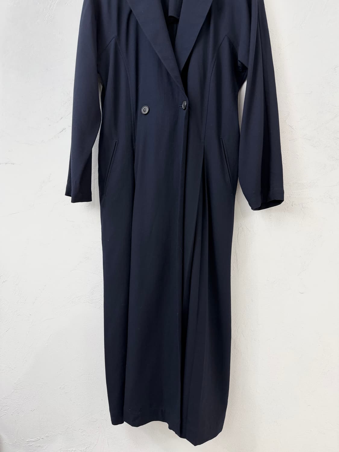 80s 요지 야마모토 플로럴 아플리케 롱 코트 상품이미지5