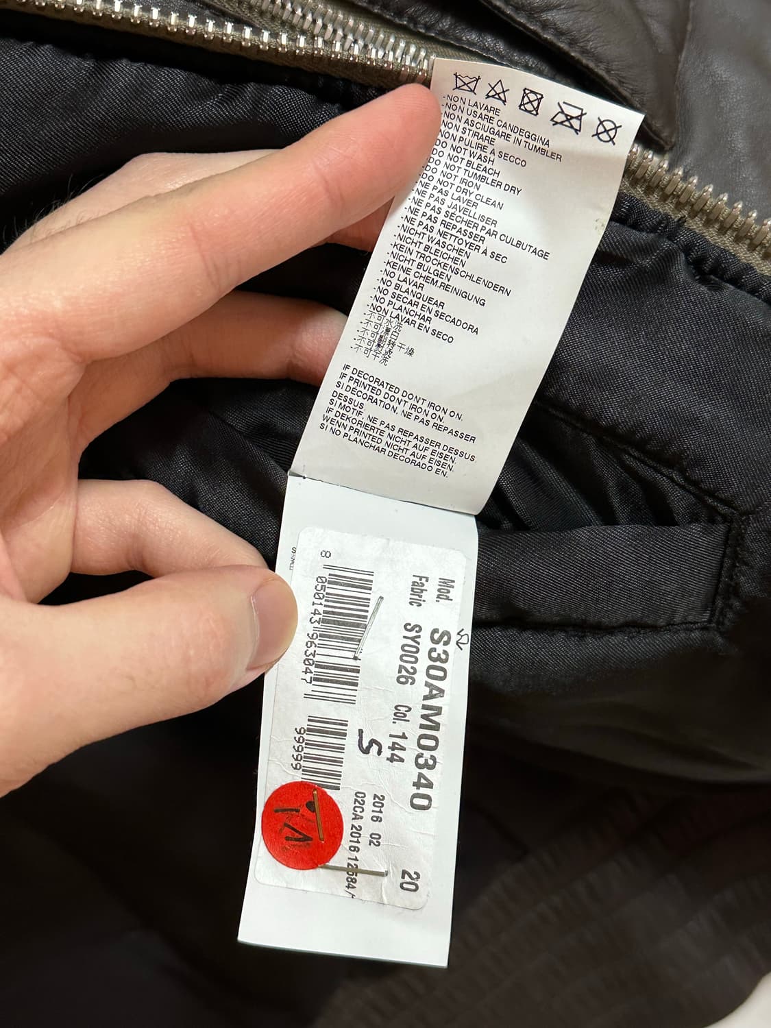 [48]마르지엘라 16FW 스티치 레더 봄버 자켓 상품이미지10