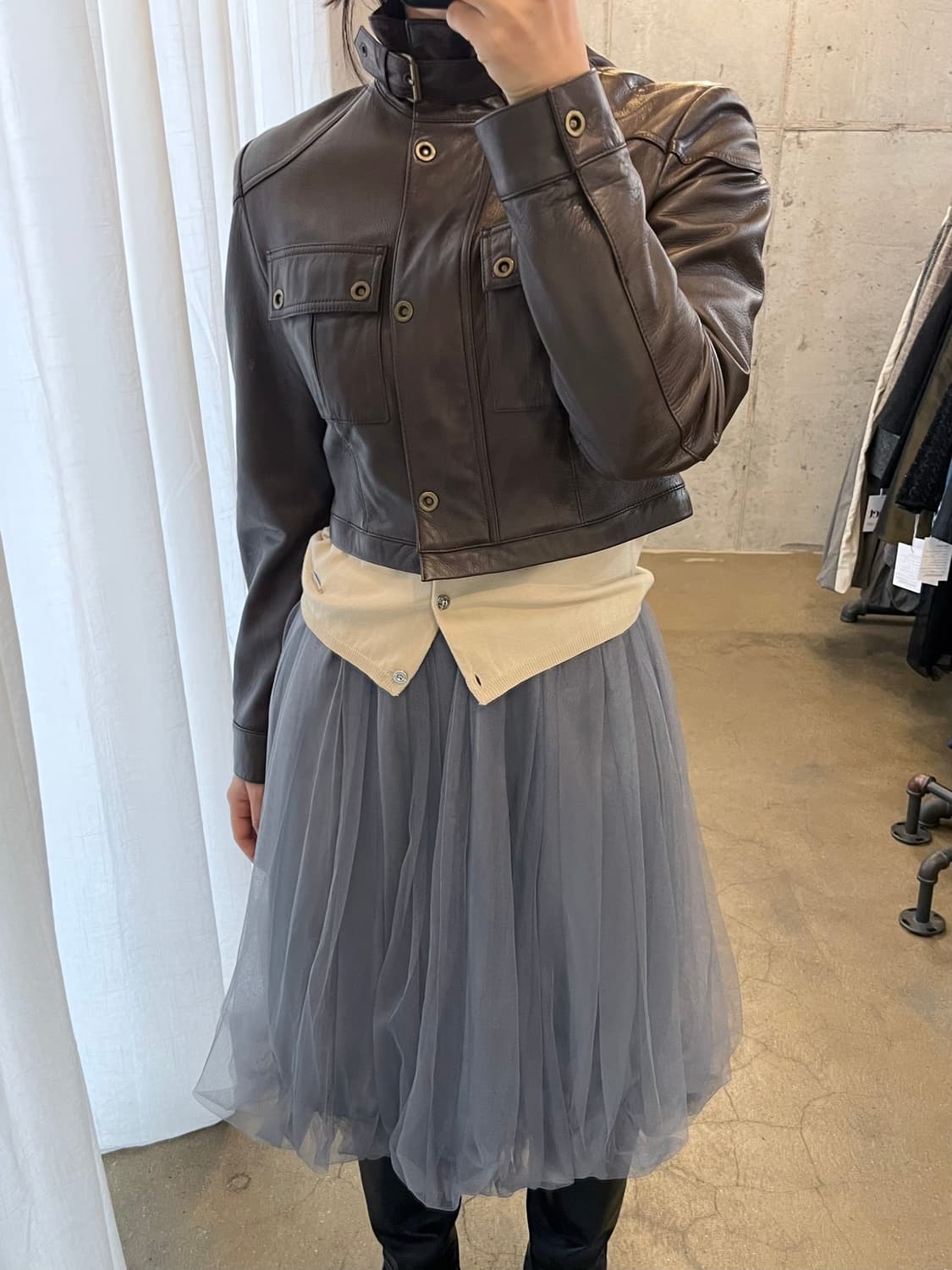 TO BE CHIC 튤 스커트 블루 상품이미지4