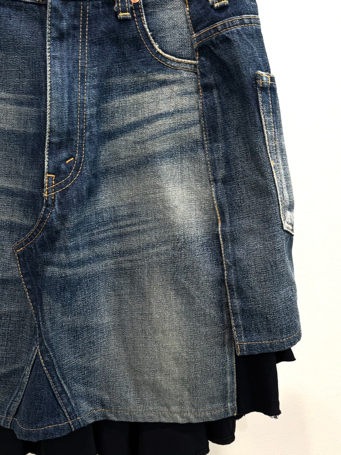 준야와타나베 12ss 레이어드 데님 스커트 상품이미지7