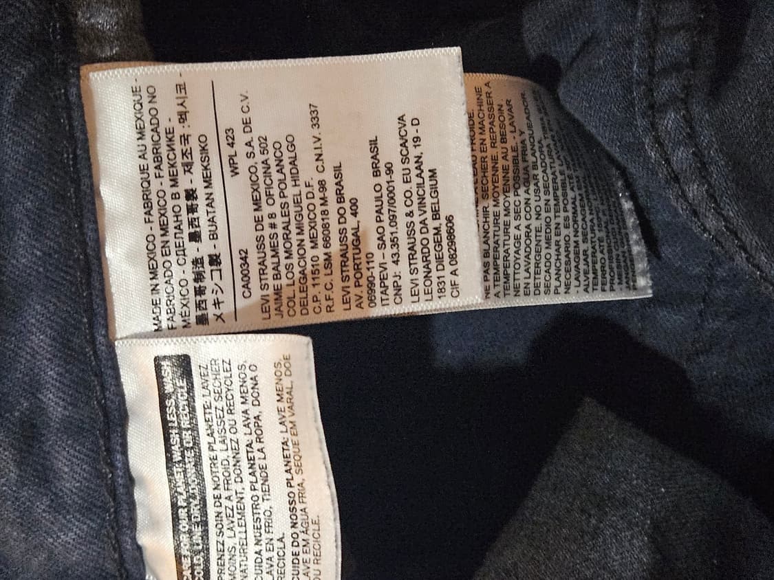 LEVI'S 513 블랙 데님 팬츠 상품이미지6