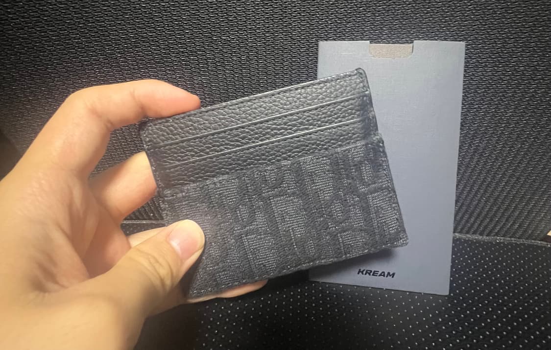 (크림판) 디올 오블리크 카드지갑 블랙 상품이미지2