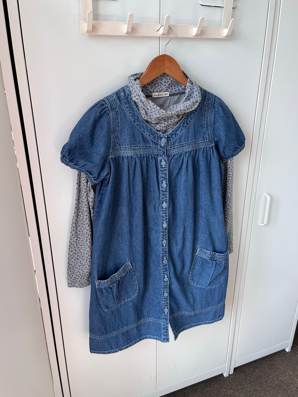 Vintage 핀턱 중청 데님 원피스 상품이미지5