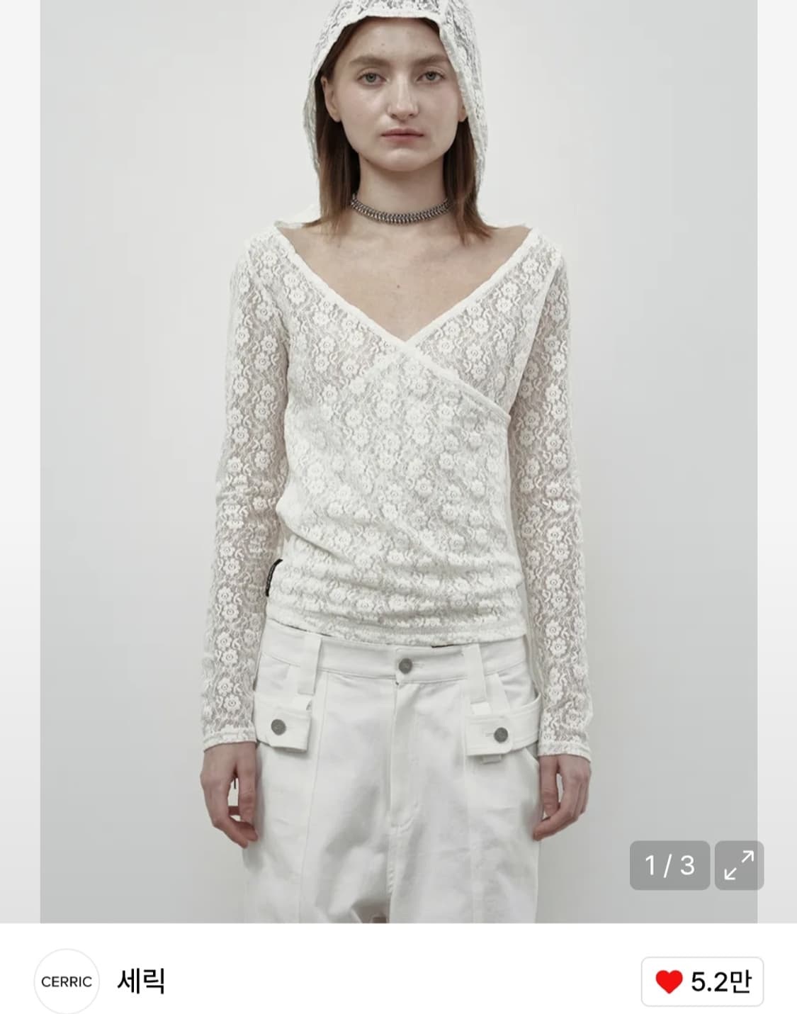 세릭 레이스 랩 후드 탑 상품이미지5