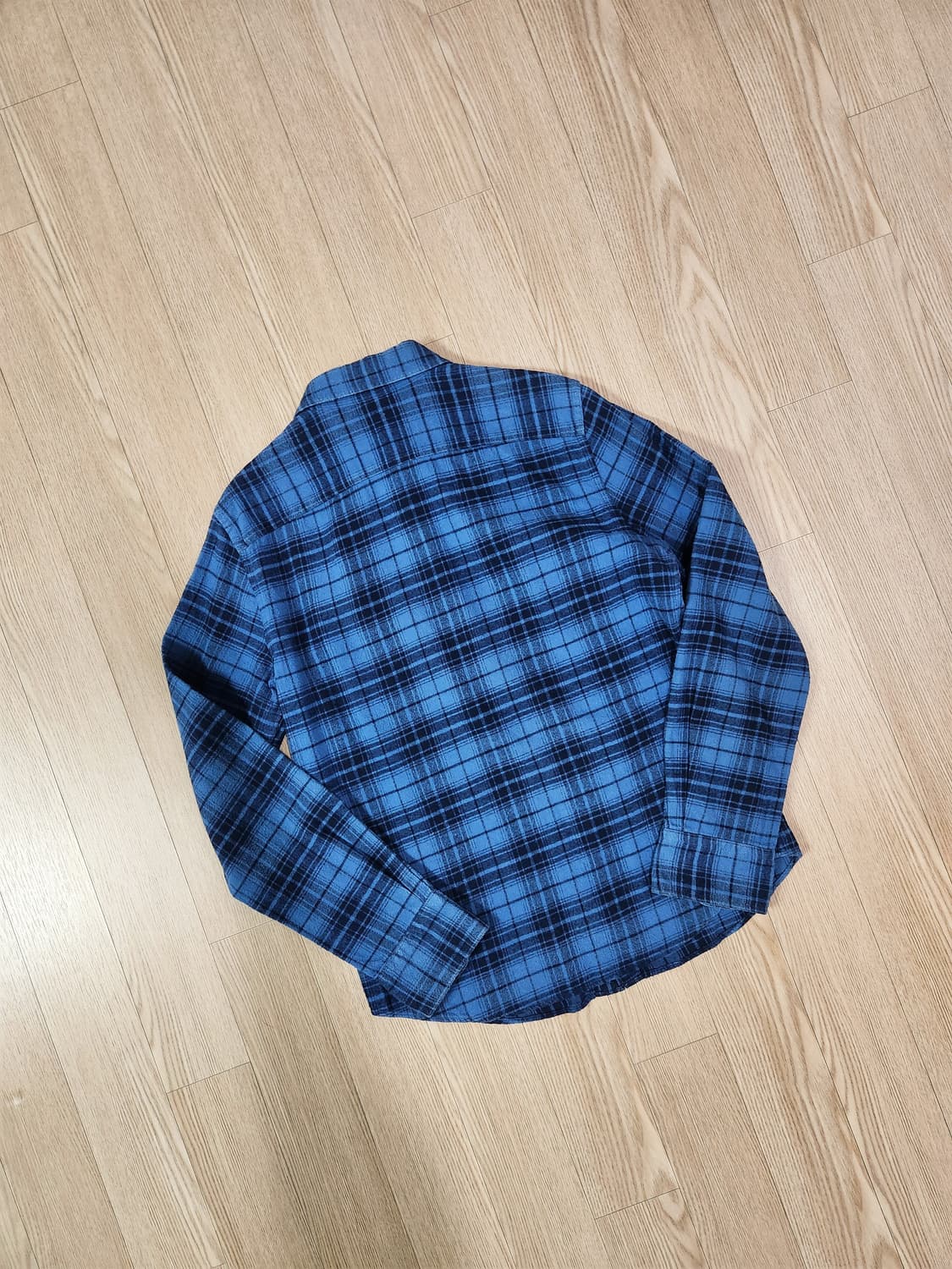 SAVE KHAKI UNITED 블루 체크 플란넬 셔츠 상품이미지5