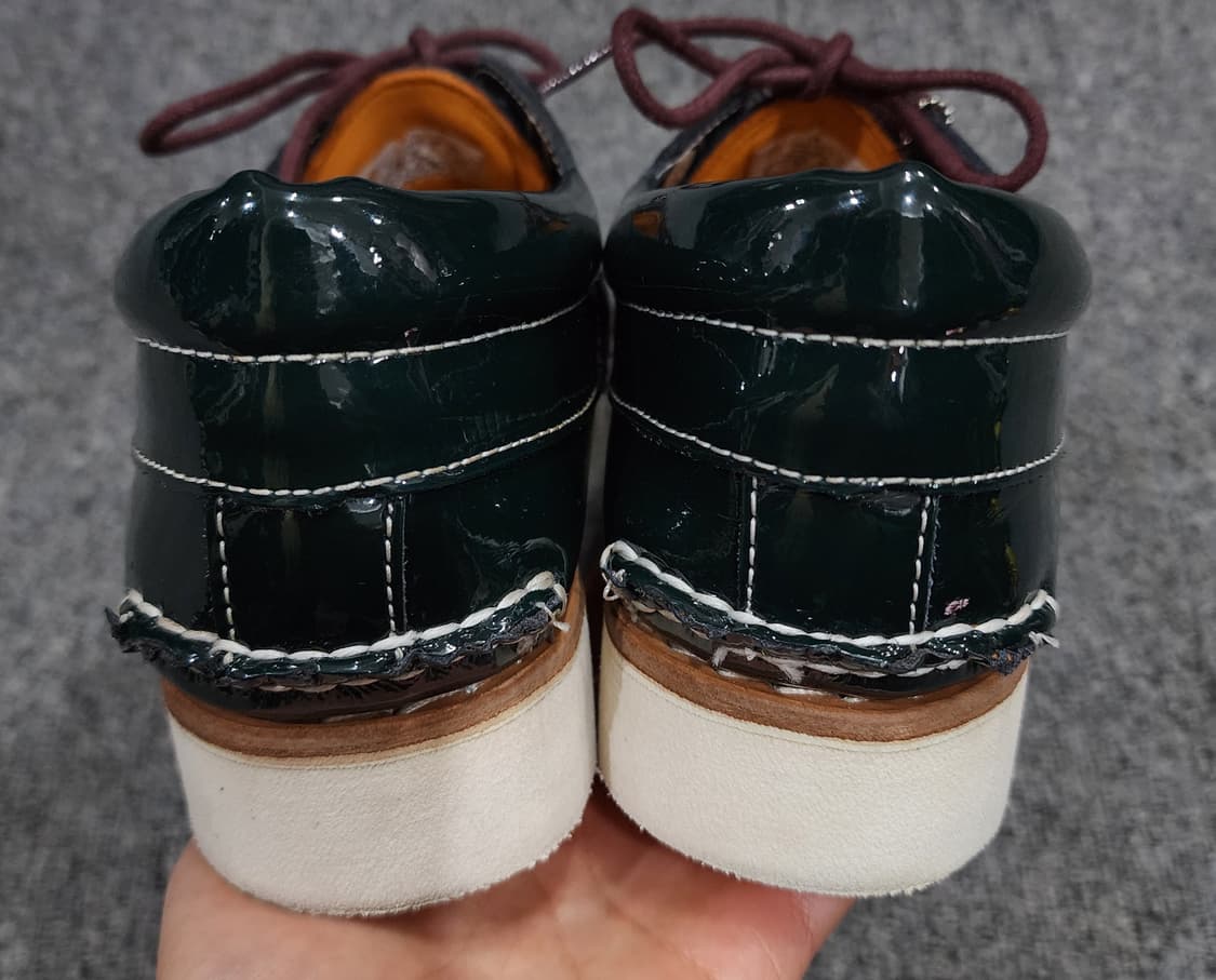 카시나 x 팀버랜드 3아이 웨지 비브람 다크 그린 보트슈즈 270 상품이미지7