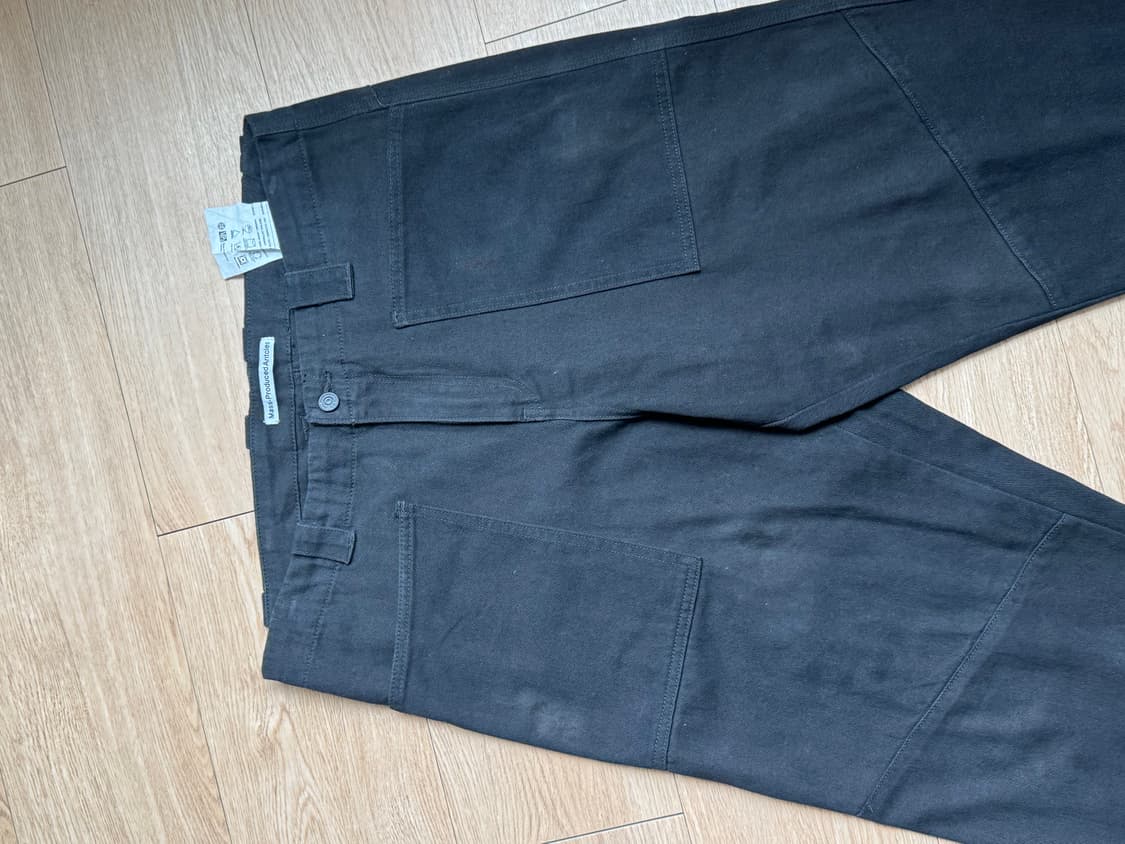 L[미착용보관오염있음)플라스틱프로덕트 MPa 웨이브 지퍼 팬츠 블랙 (보 상품이미지6