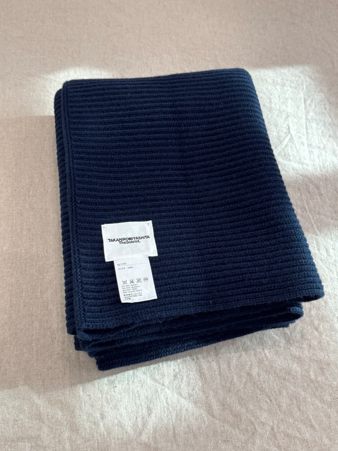솔로이스트 14aw 캐시미어 넥워머 네이비 상품이미지3