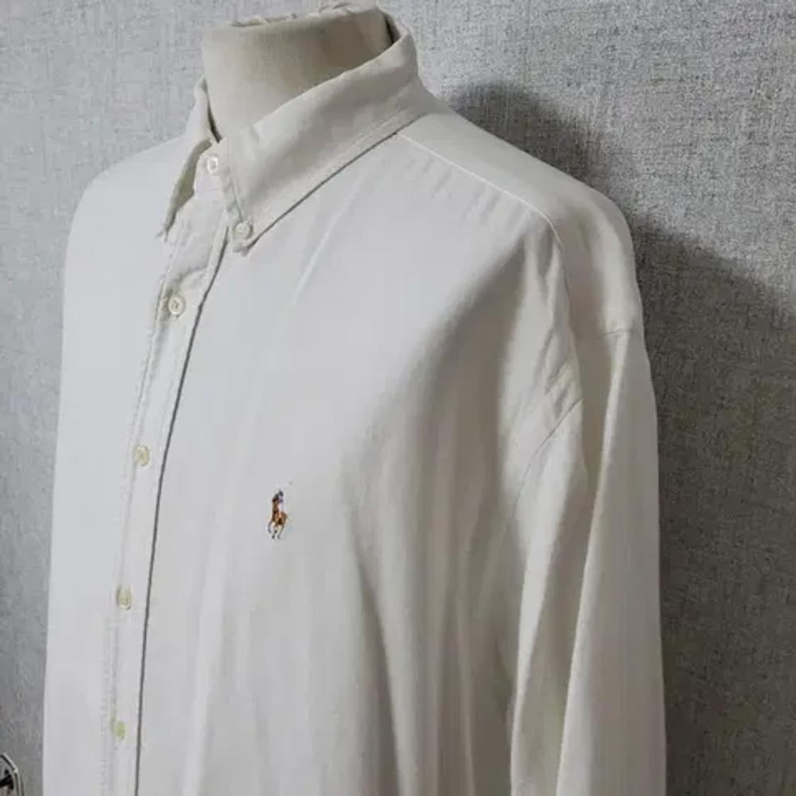 XL 폴로 랄프로렌 화이트 셔츠. (cx220) 상품이미지2